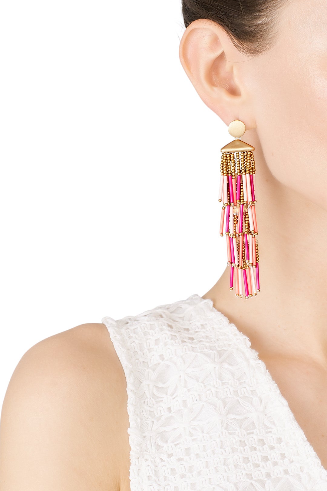Beaded Fringe Drama Earrings by Rebecca Minkoff Accessories 2