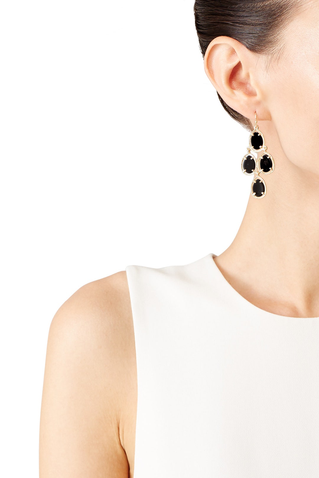 Black Chandelier Earrings by Slate & Willow Accessories 0