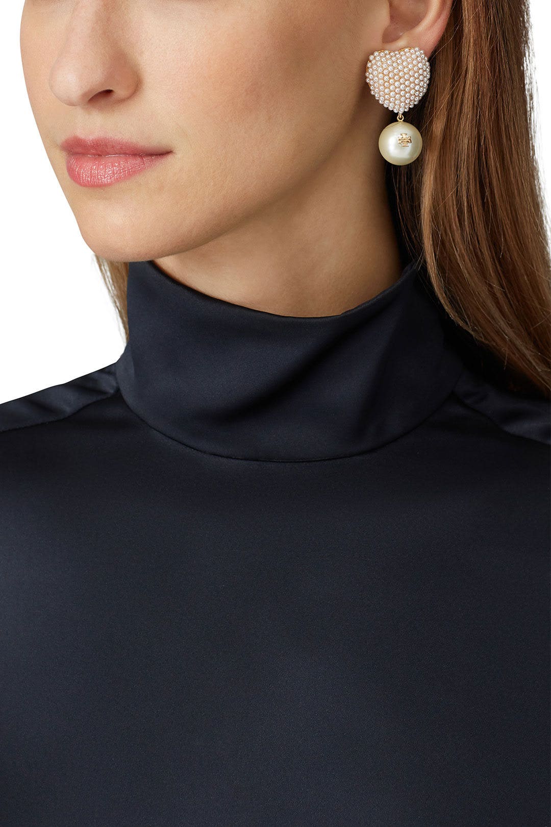 Pearl Heart Charm Earrings by Tory Burch Accessories 0