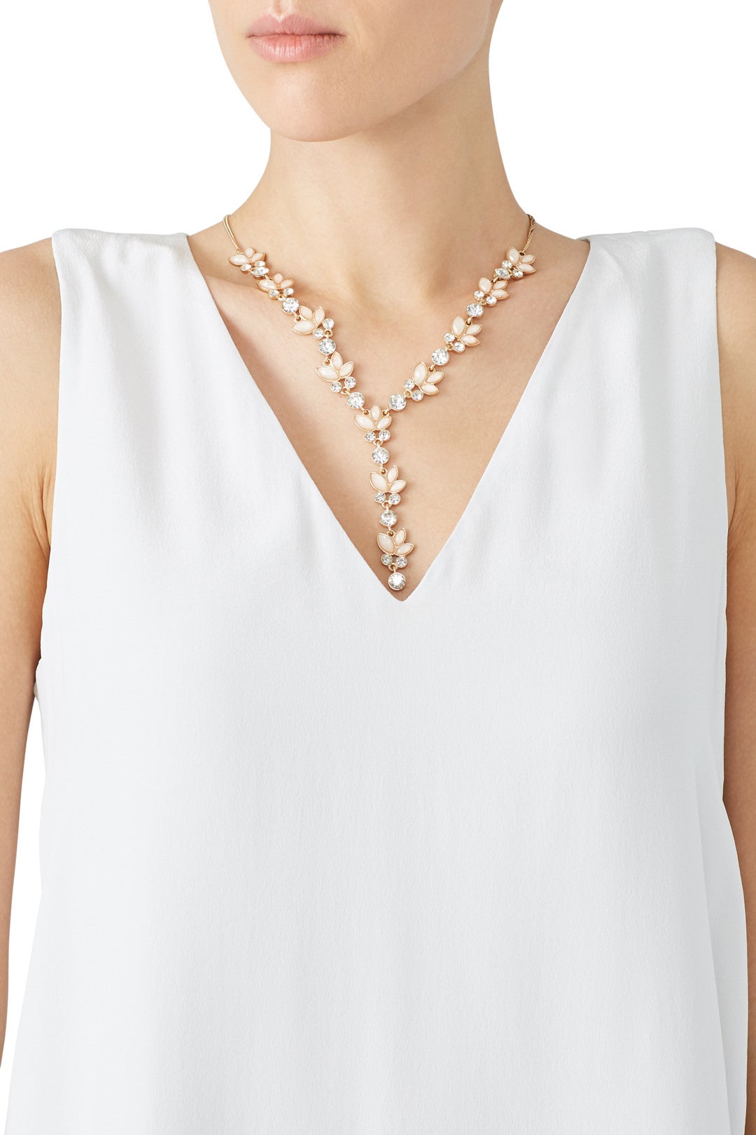 Crystal Lariat Necklace by Loren Olivia 0