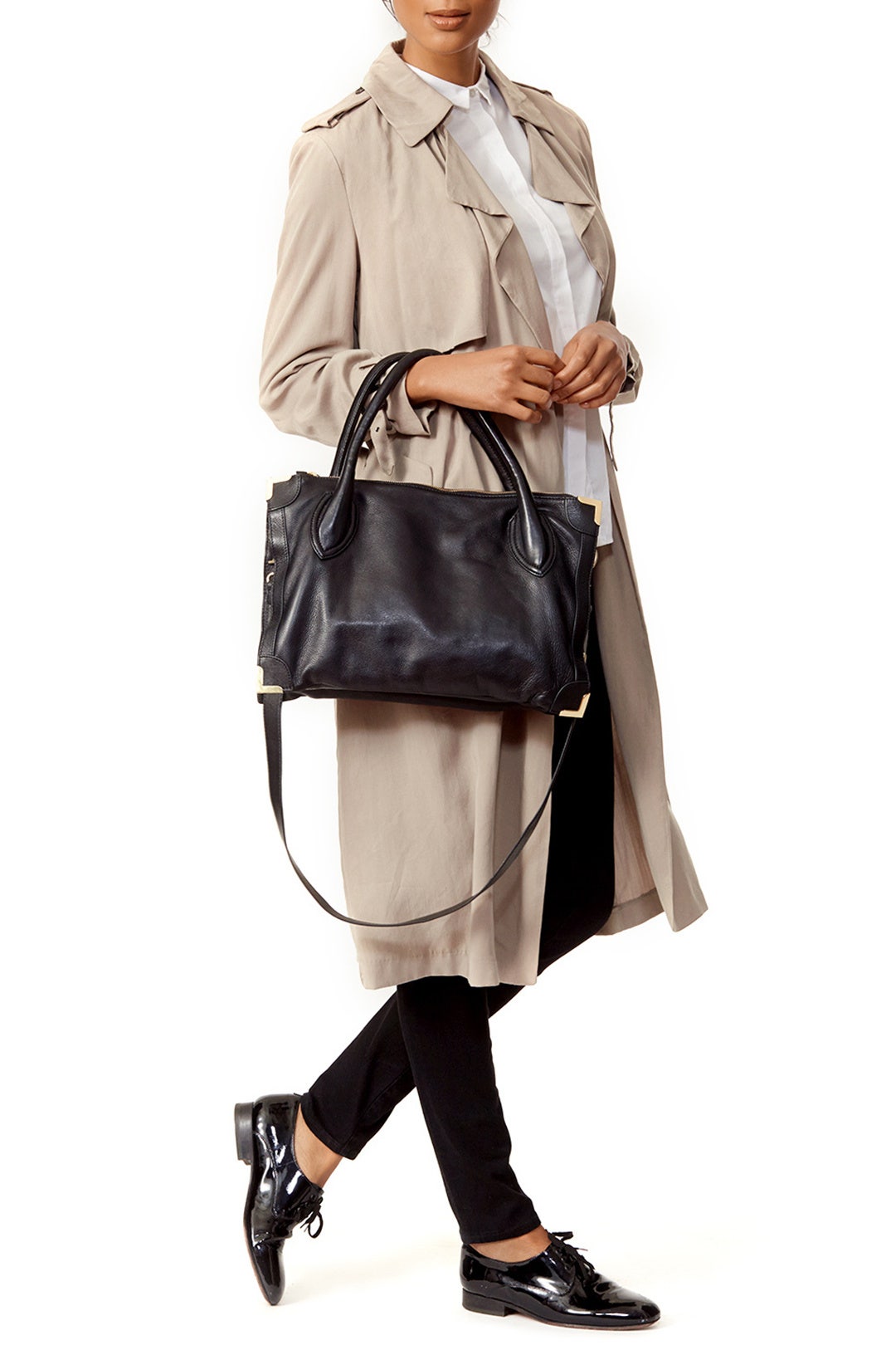 Black Framed Satchel by Foley + Corinna 1