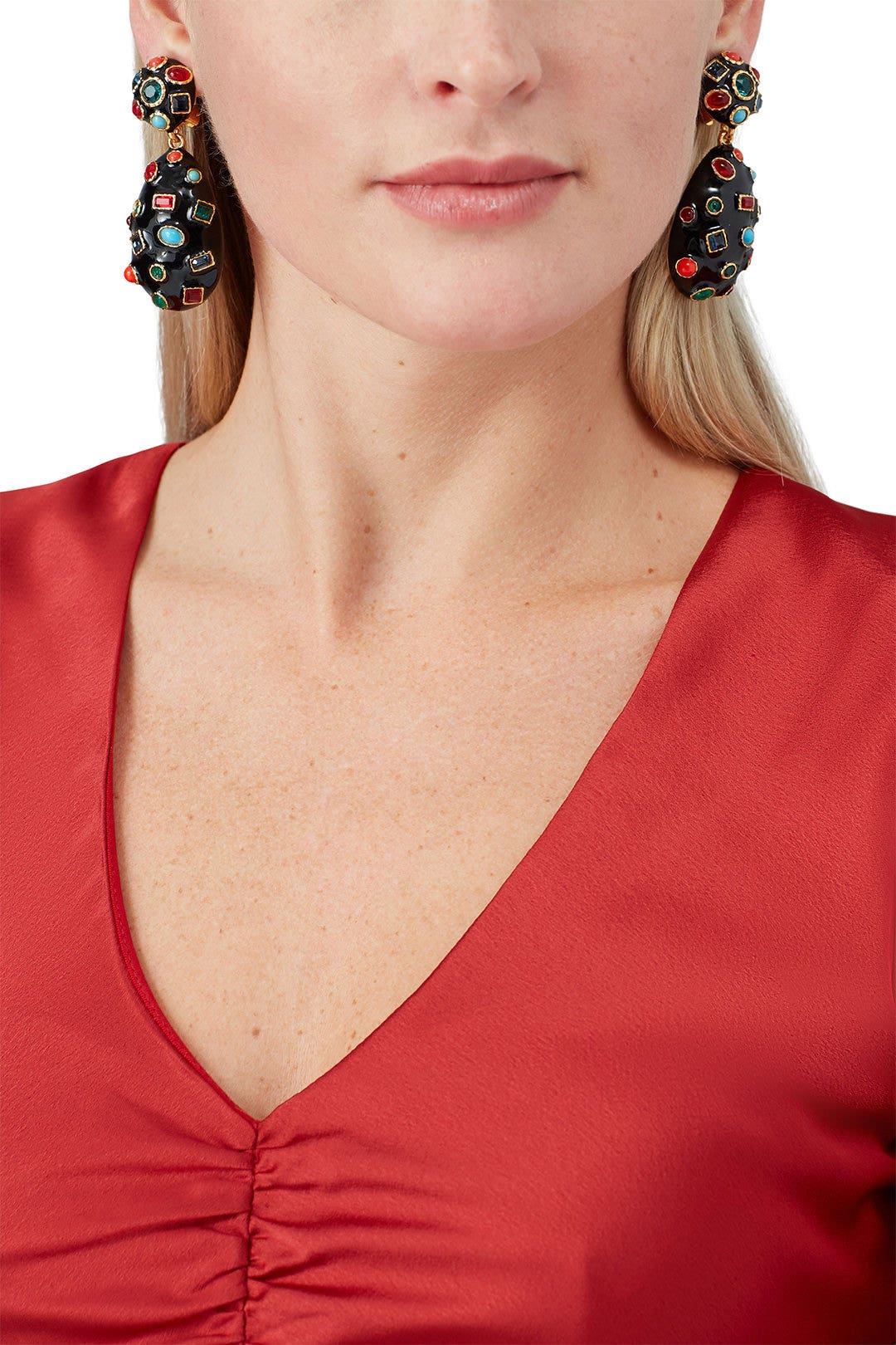 Gemstone Clip Earrings by Kenneth Jay Lane 0