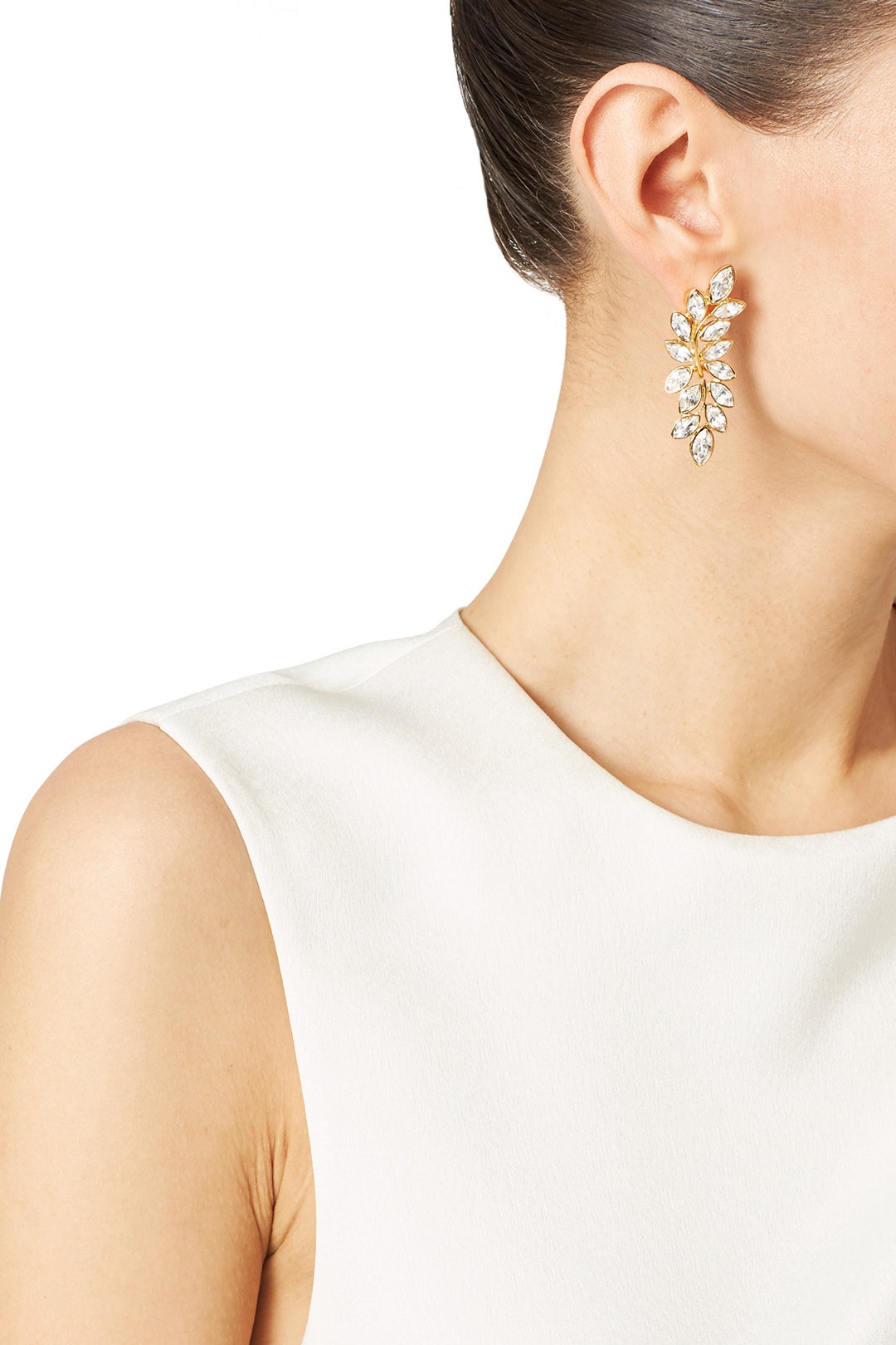 Shimmer Gold Leaf Earrings by Kenneth Jay Lane 0