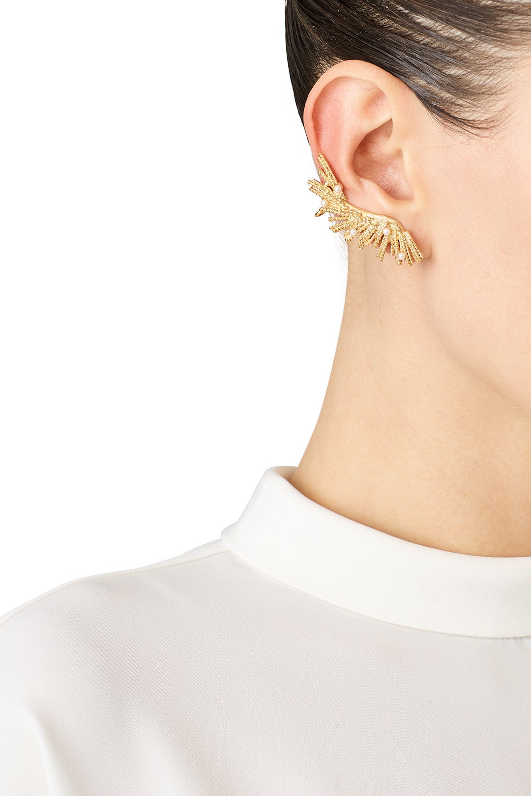 Pearl Burst Cuff Earrings by Oscar de la Renta 1