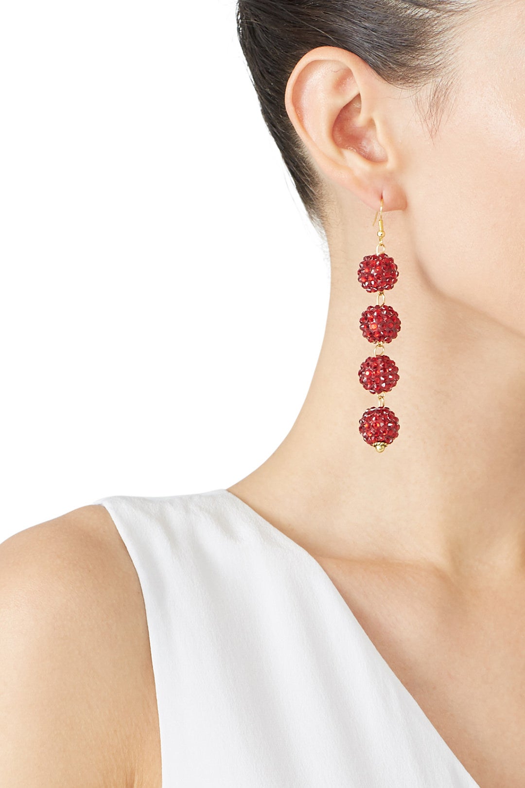 Red Bauble Earrings by Mad Jewels 0