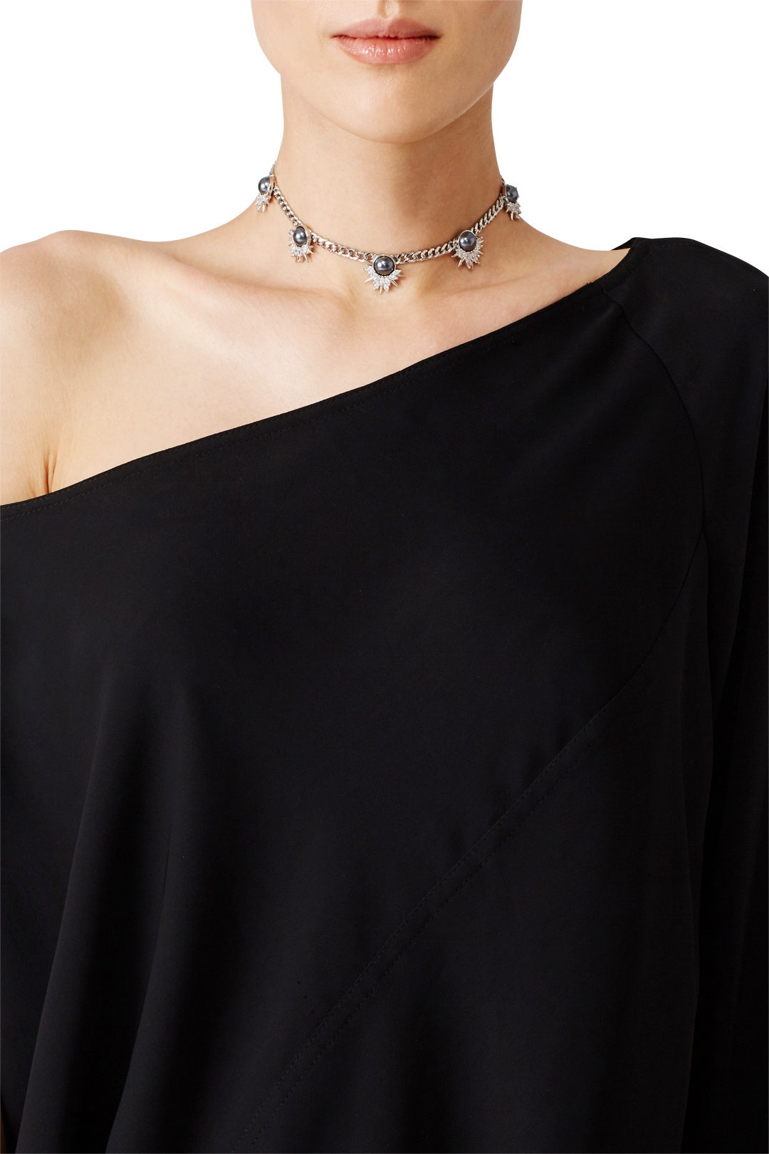 Grey Pearl Spike Necklace by Danielle Nicole 0