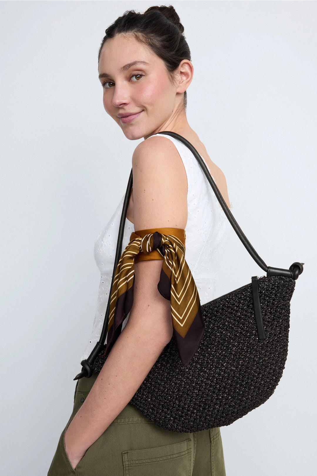 Raffia Elodie Crossbody Bag by Freda Salvador Handbags 1