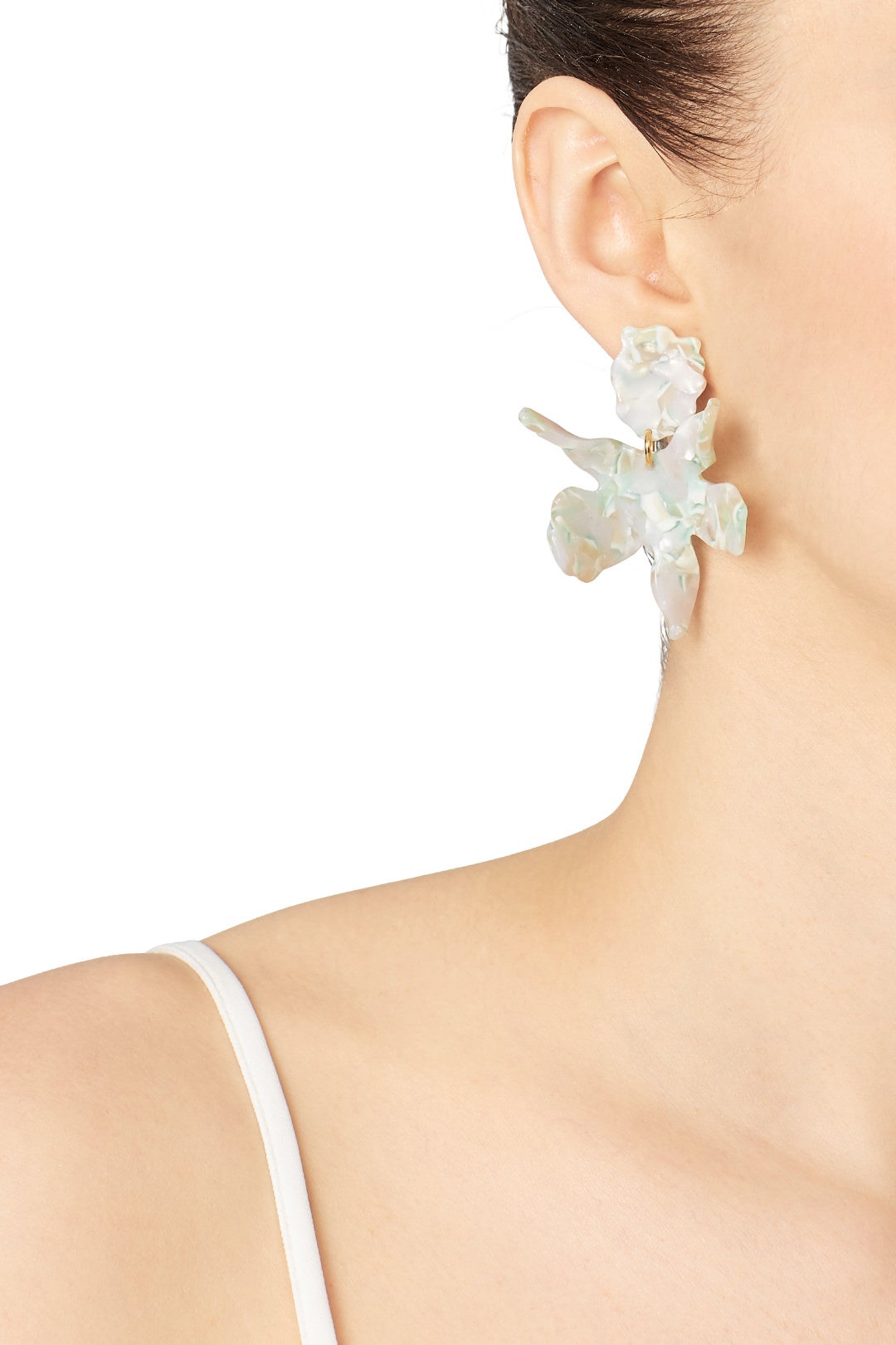 Mint Paper Lily Earrings by Lele Sadoughi 2