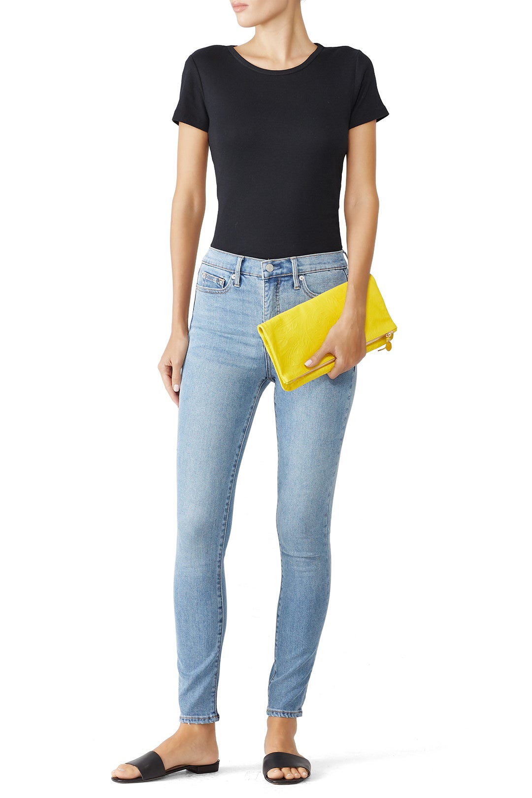 Yellow Foldover Clutch by Clare V. 1