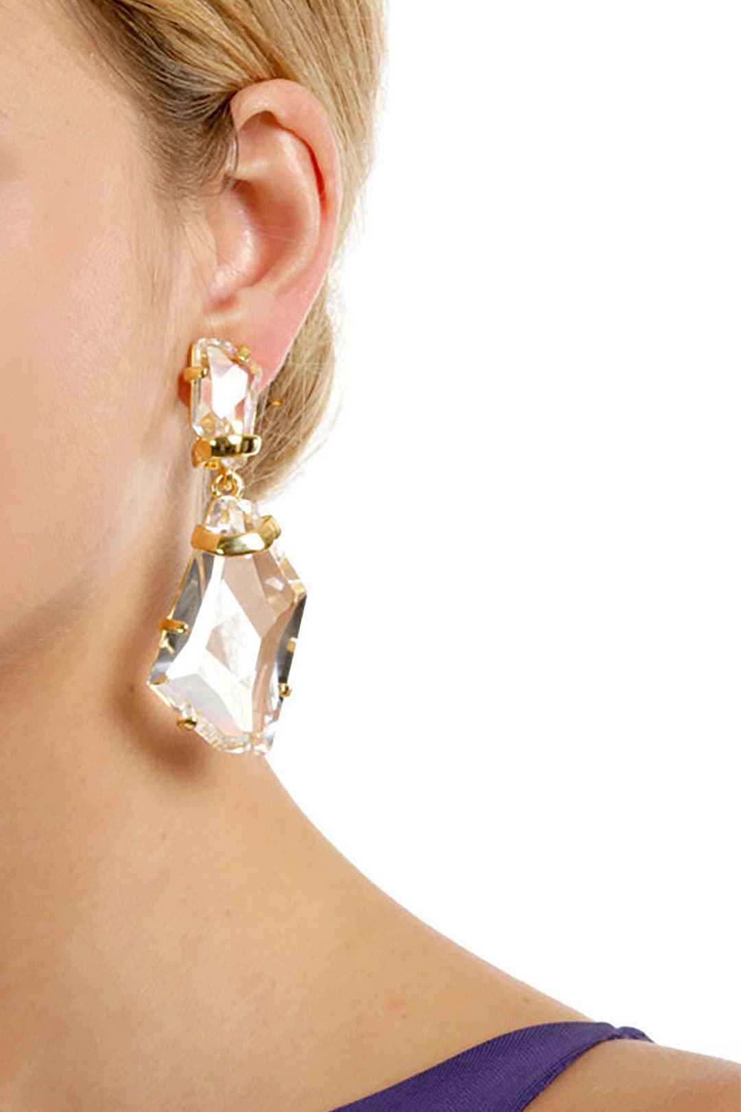 Polished Crystal Drop Earrings by Kenneth Jay Lane | Rent