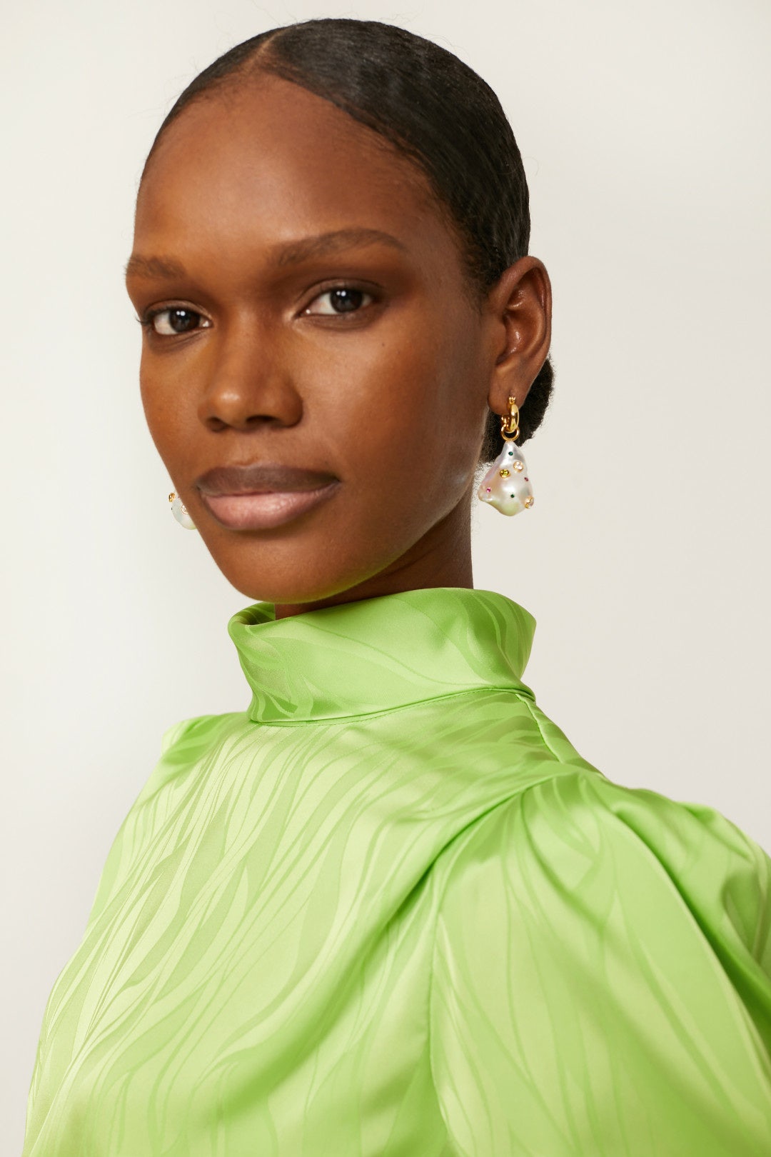 Rainbow Pearl Earrings by Lizzie Fortunato 0