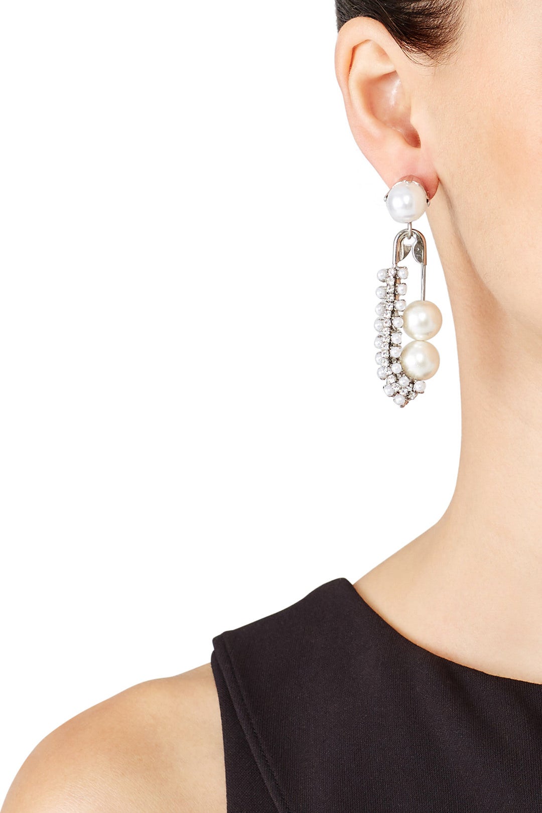 Sliver Pearl Earrings by Erickson Beamon 0