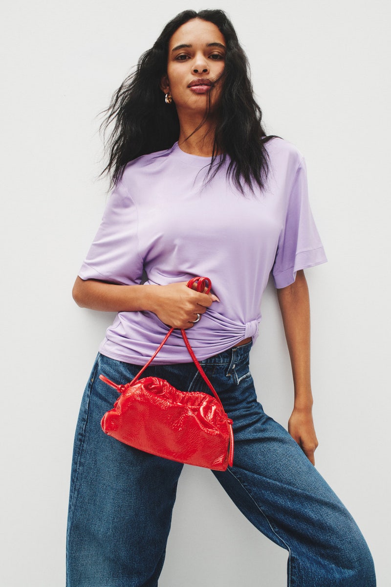 Red Mini Cloud Clutch by Mansur Gavriel Accessories - Photo 1