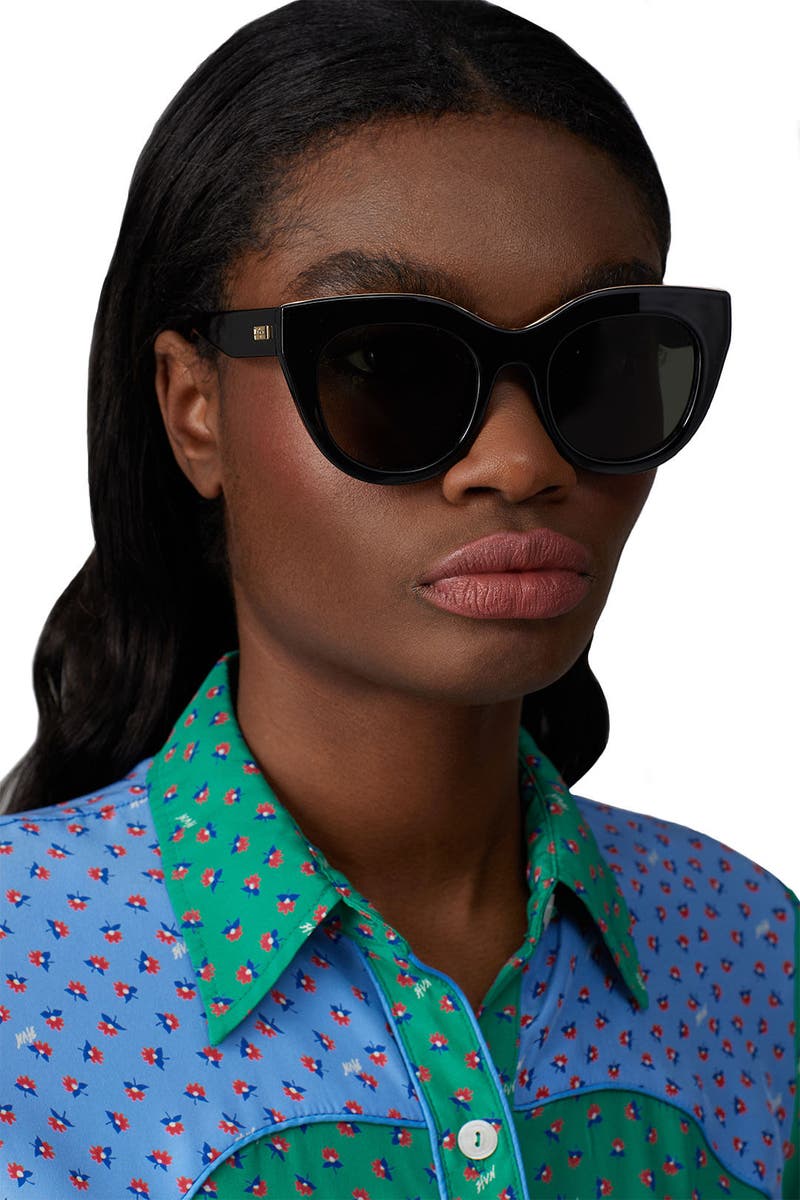 Black Air Heart Sunglasses by Le Specs - Photo 0