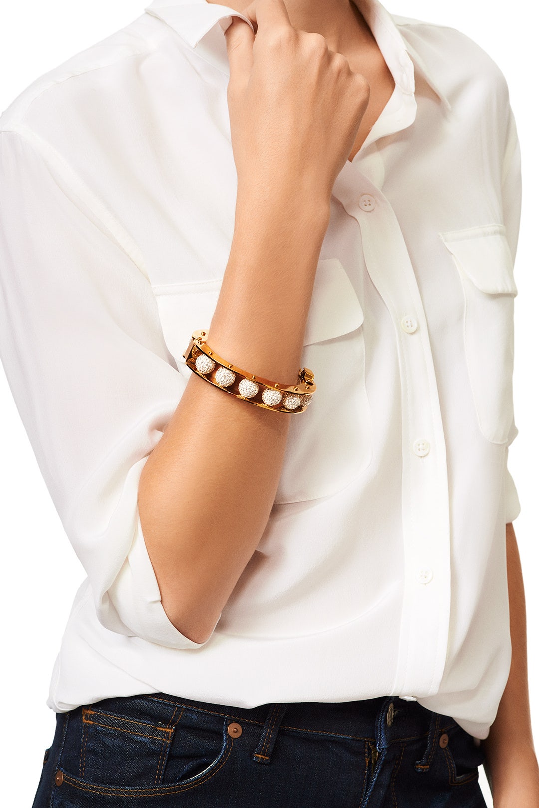 Pave Slider Bracelet by Lele Sadoughi 2