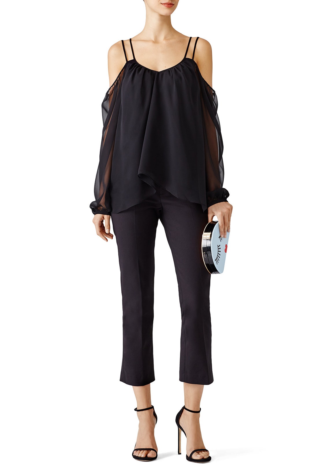 Eyelash Half Moon Clutch by Milly Handbags 1