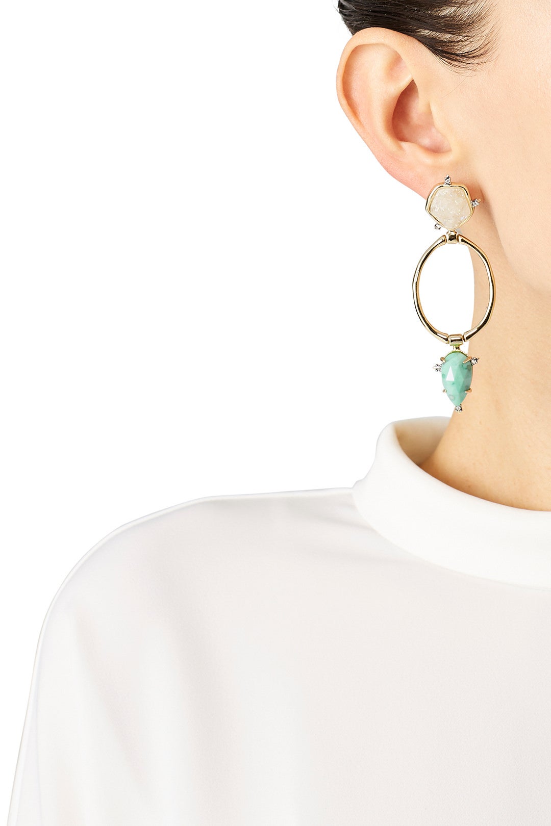 Druzy Stone Drop Earrings by Alexis Bittar 0