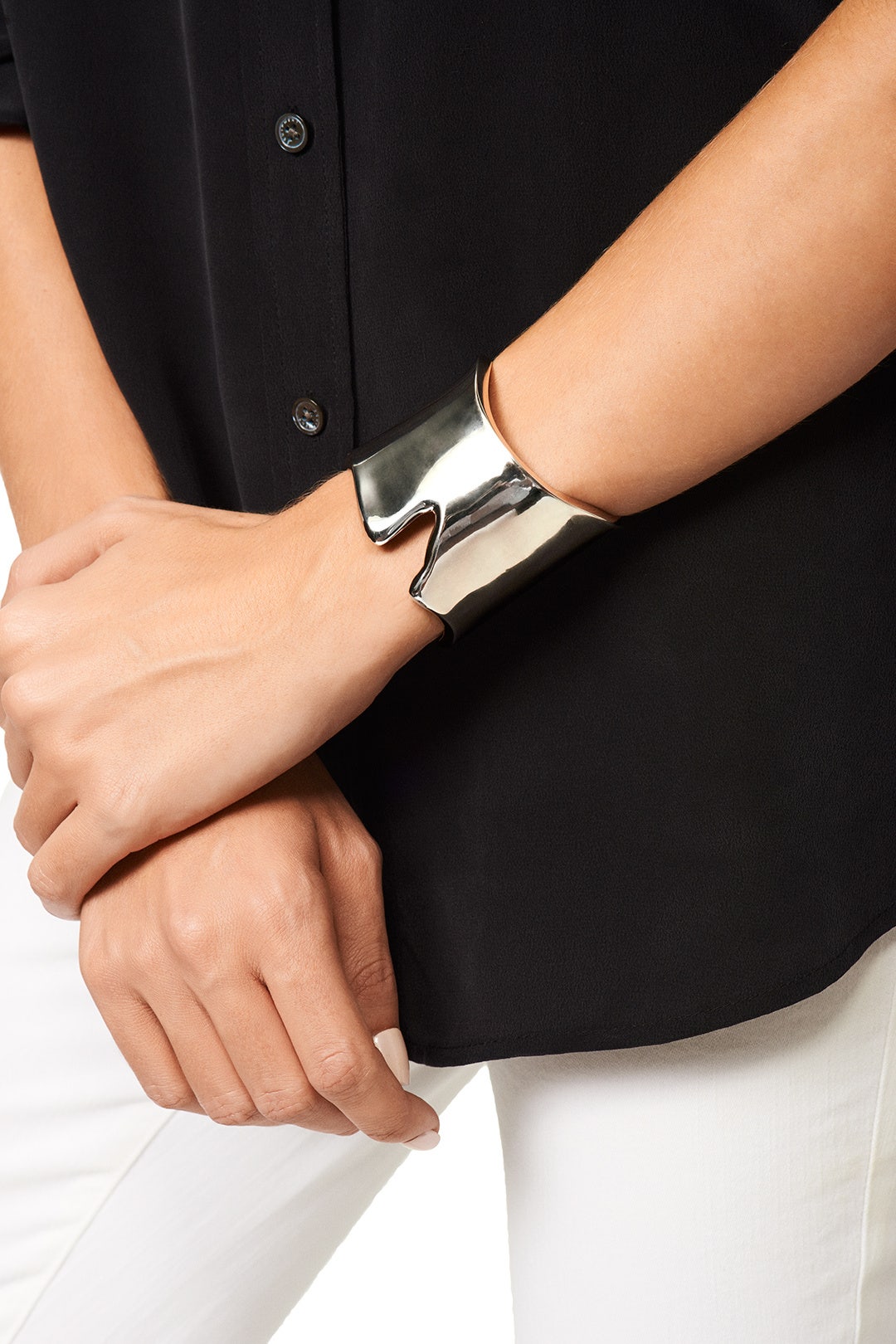Silver Remi Cuff by Kenneth Jay Lane 2