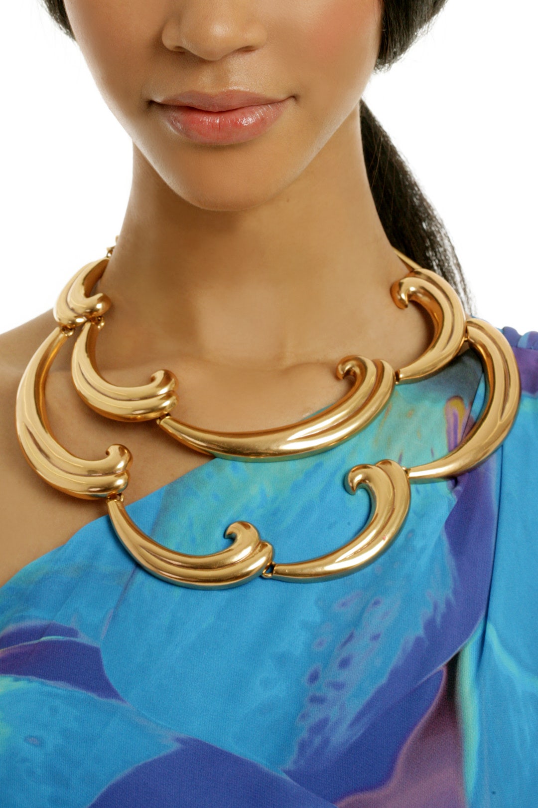 Bold Swirl Statement Necklace by Oscar de la Renta 0