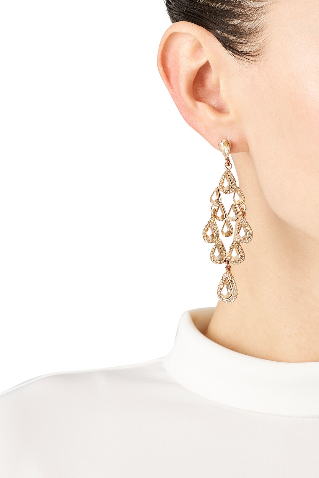 Gold Teardrop Earrings by Slate & Willow Accessories 0