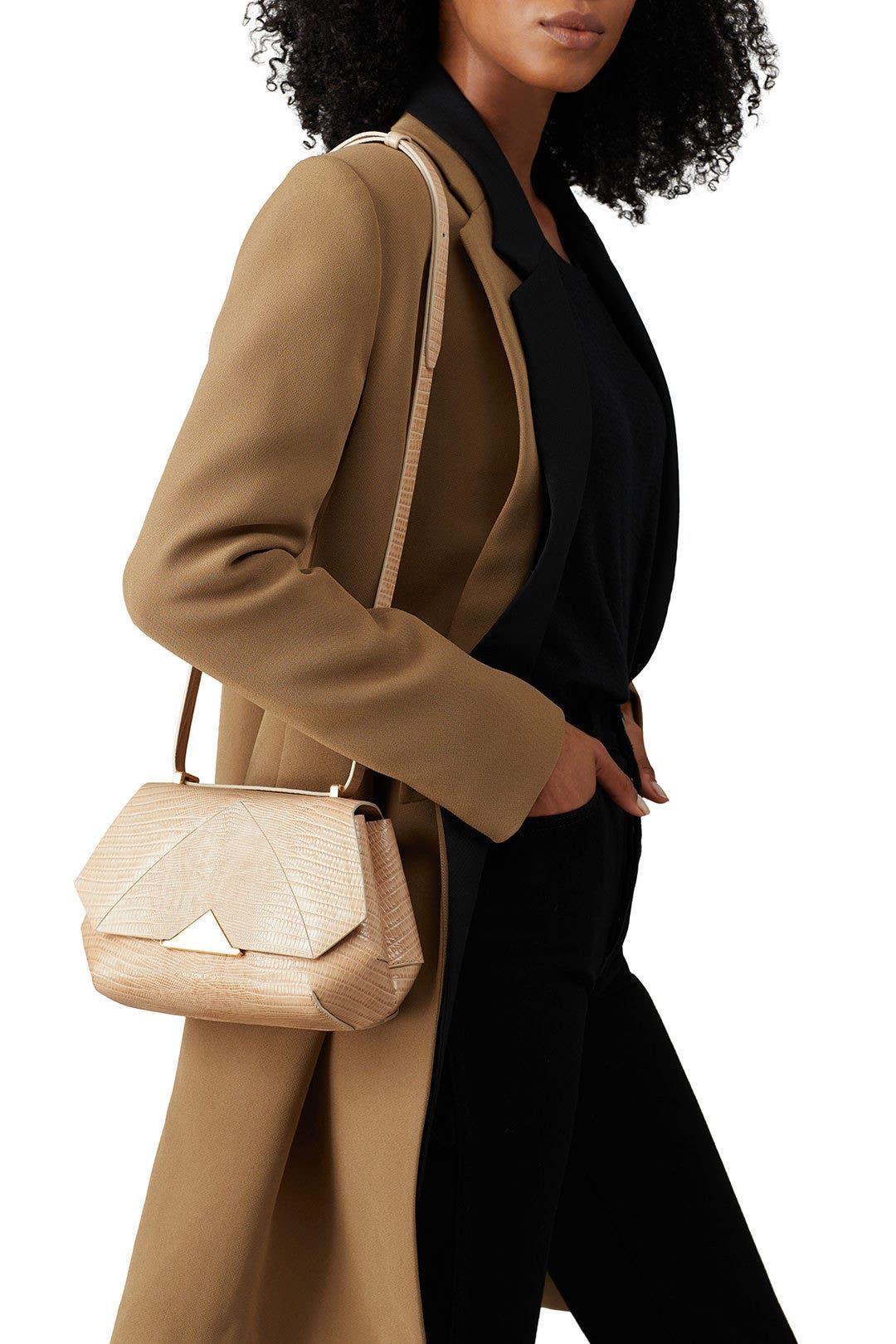 Cream Lizard Afrike Bag by MAISON ETNAD 2