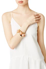 Peach Milky Way Bracelet by Lele Sadoughi for $125 | Rent the Runway