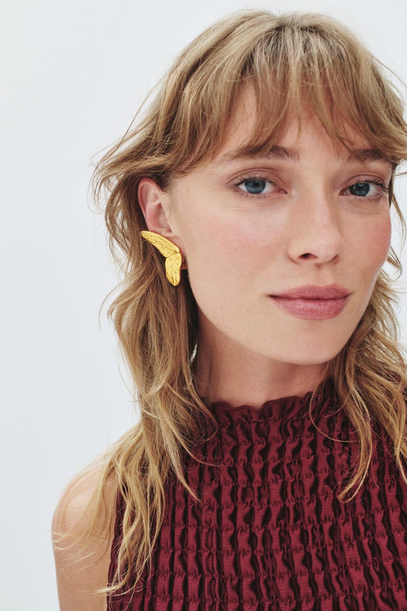 Butterfly Wings Clip-on Earrings by Oscar de la Renta