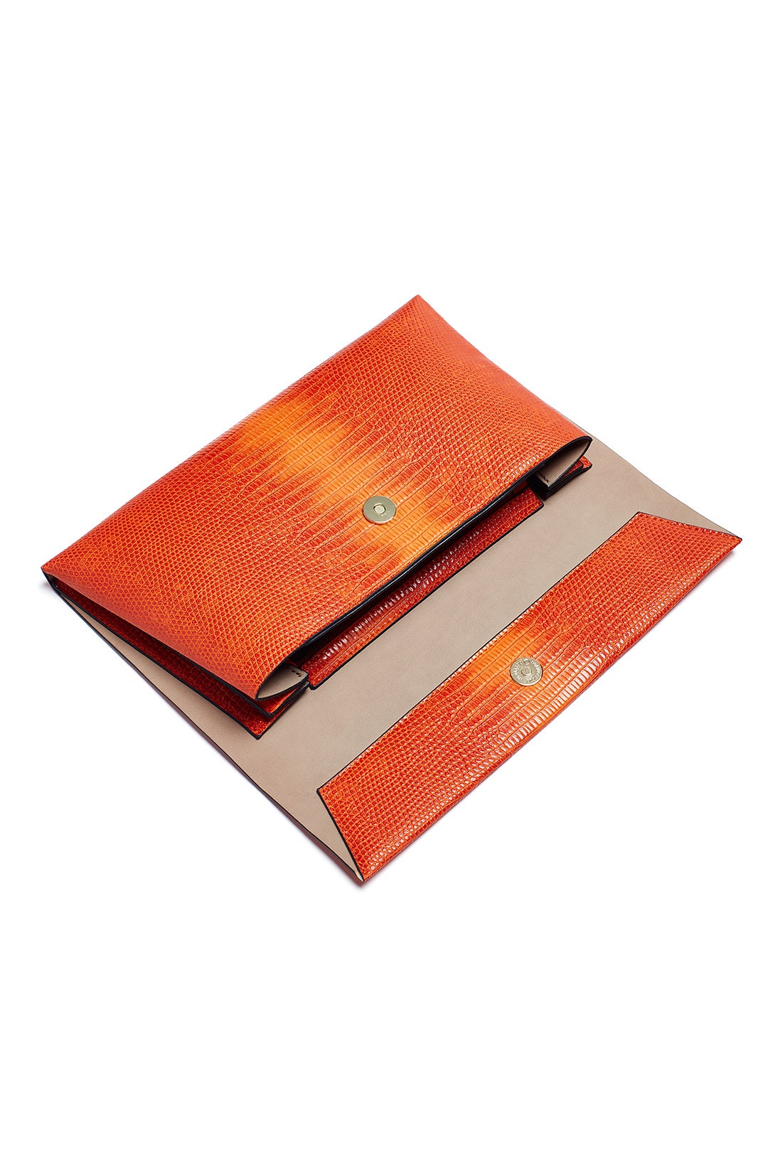 Orange Lizard Karima Clutch by Christian Siriano Handbags 1