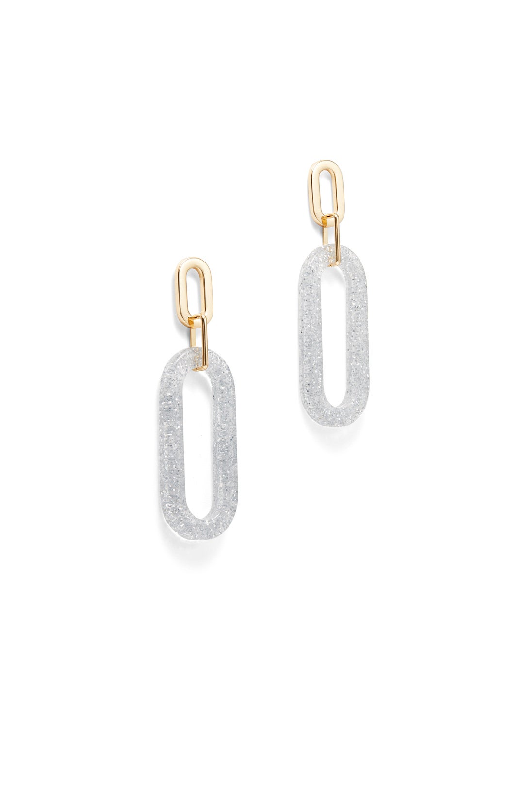 Glitter Resin Link Hoops by Rebecca Minkoff Accessories 1