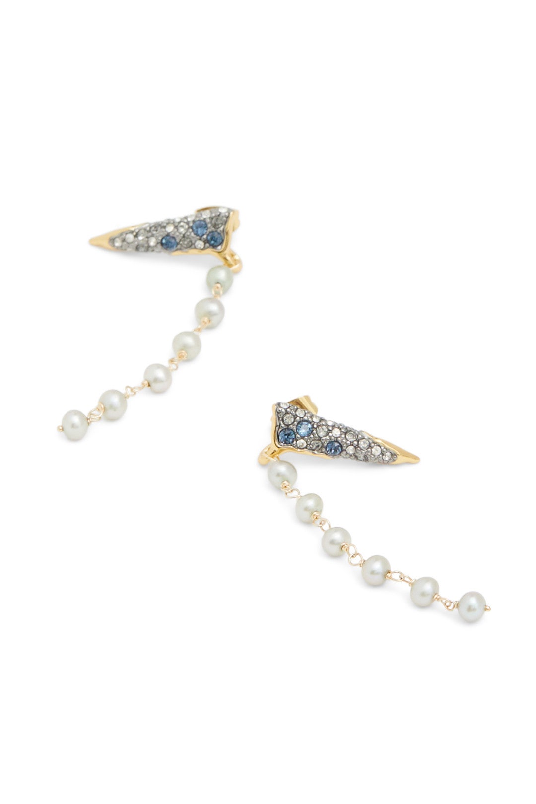 Solanales Crystal Spear Pearl Earrings by Alexis Bittar 1