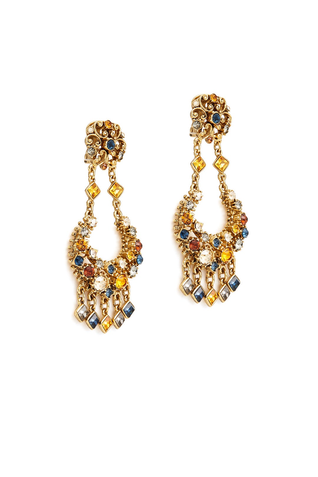 Multi Gem Earrings by Ben-Amun 1