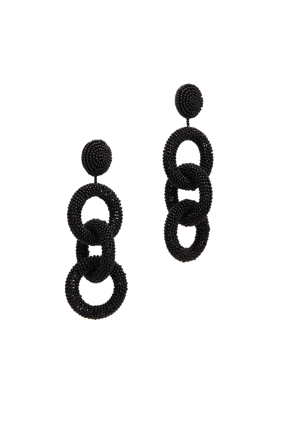 Black Three Ring Earrings by Kenneth Jay Lane 1
