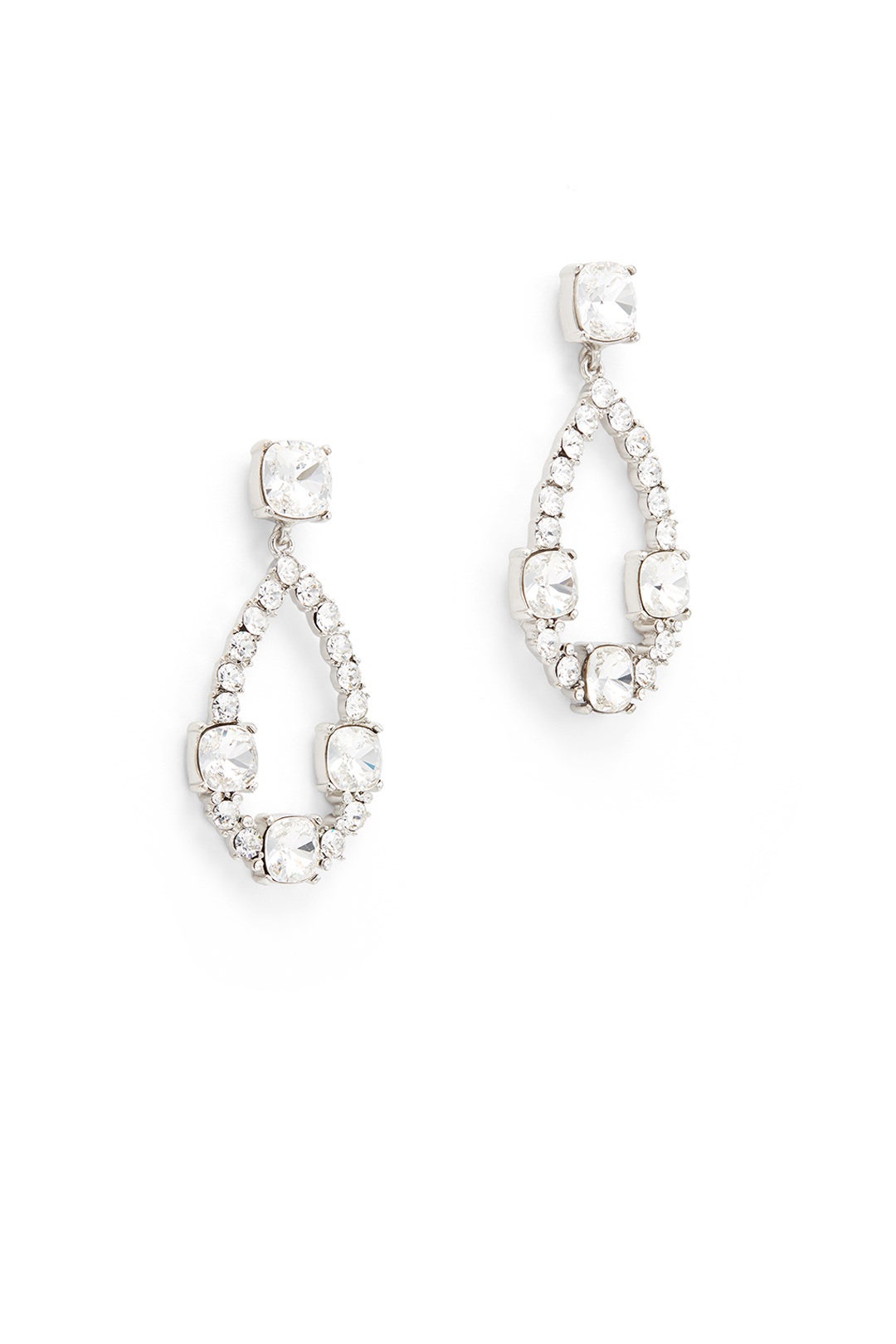 Crystal Open Teardrop Earrings by Kenneth Jay Lane 1