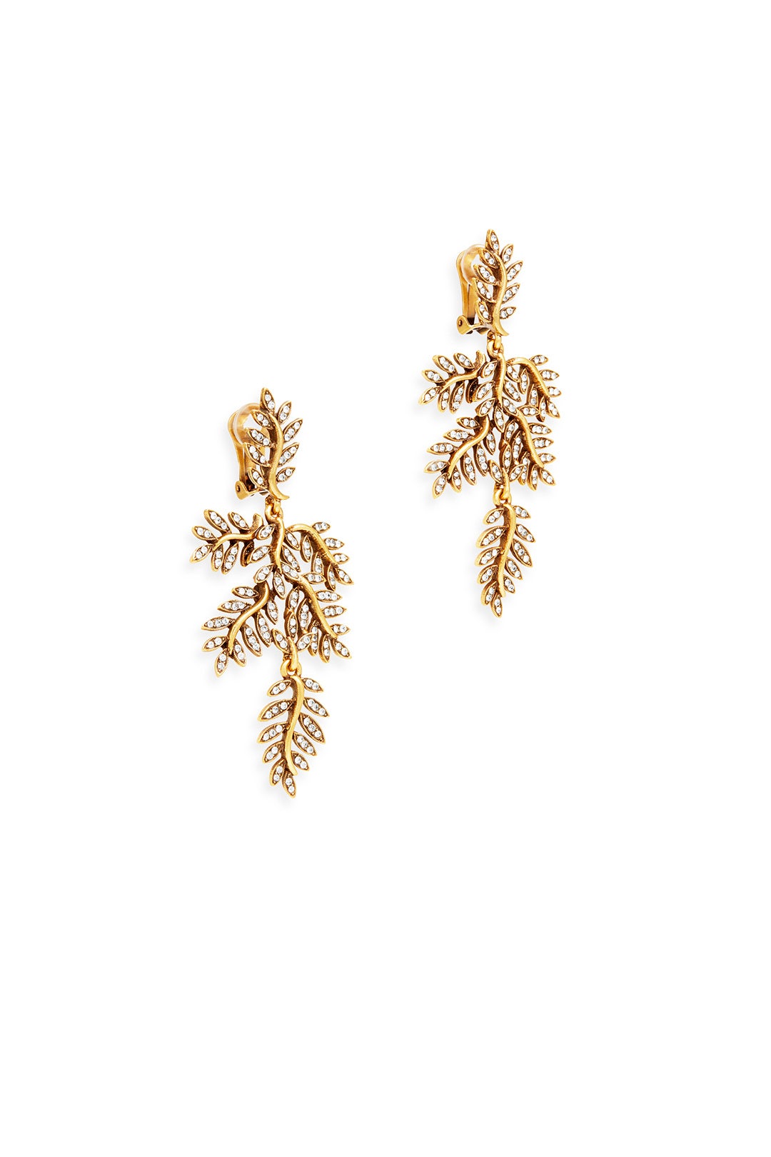 Foliage Earrings by Oscar de la Renta 1