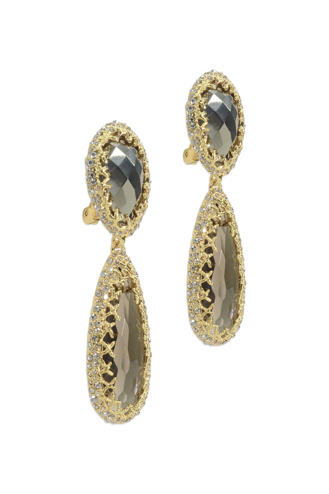 Pyrite Crystal Cave Earrings by Alexis Bittar 1