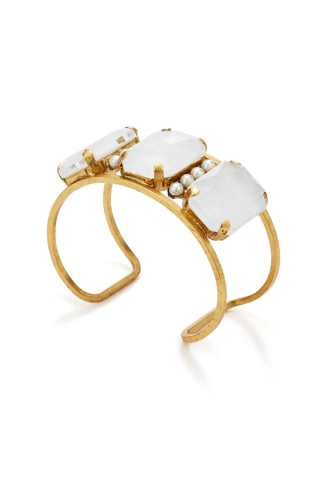 Pearl White Cuff Bracelet by Elizabeth Cole 1