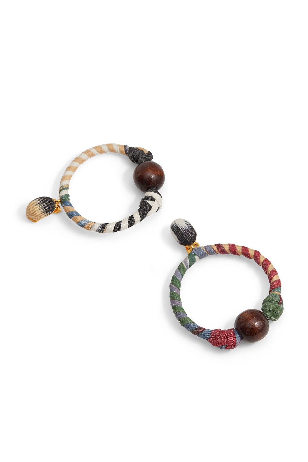 Embroidered Hoop Earrings by Oscar de la Renta 1