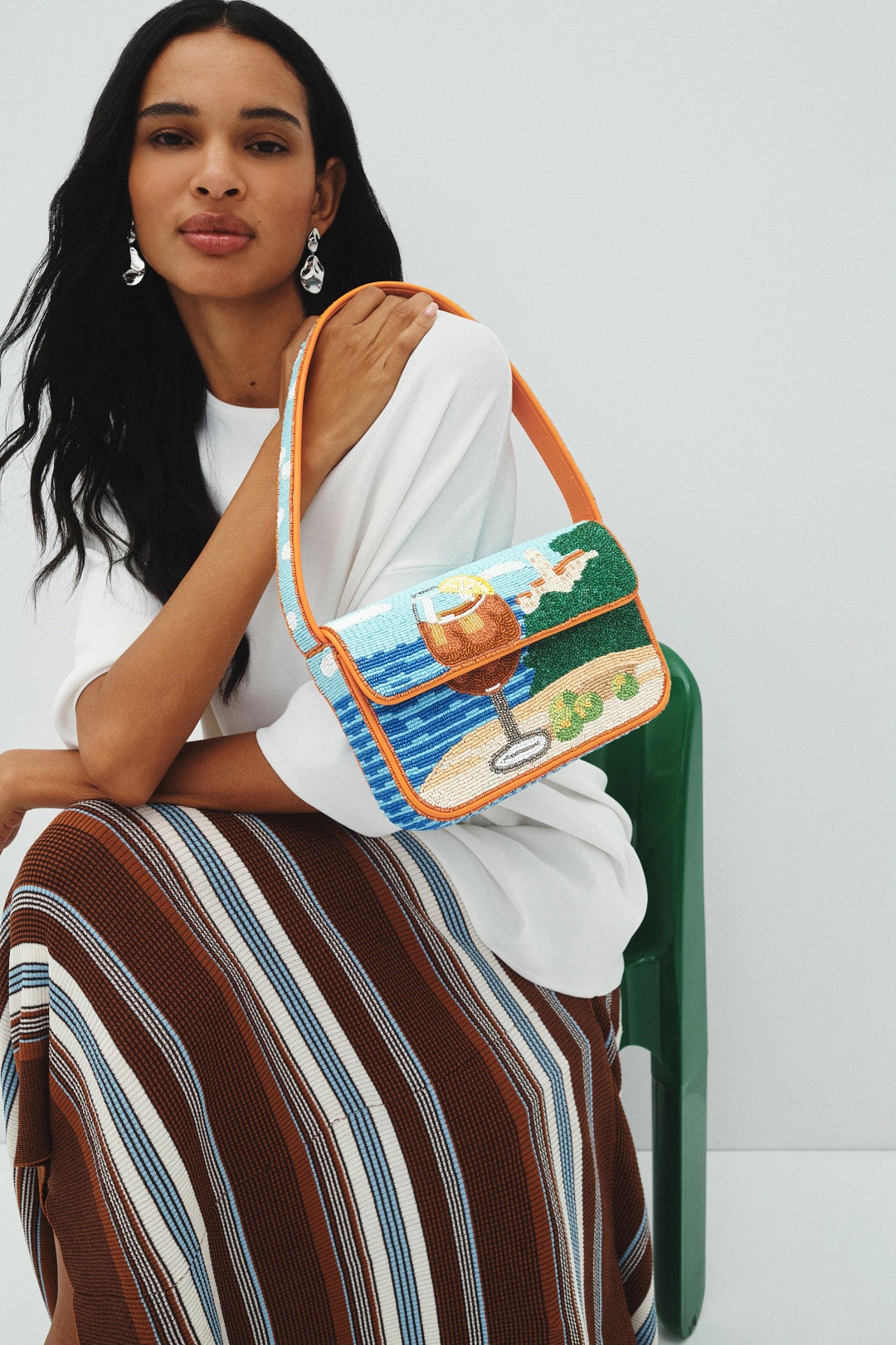 Sunset Spritz Tommy Beaded Bag by Staud Accessories 1