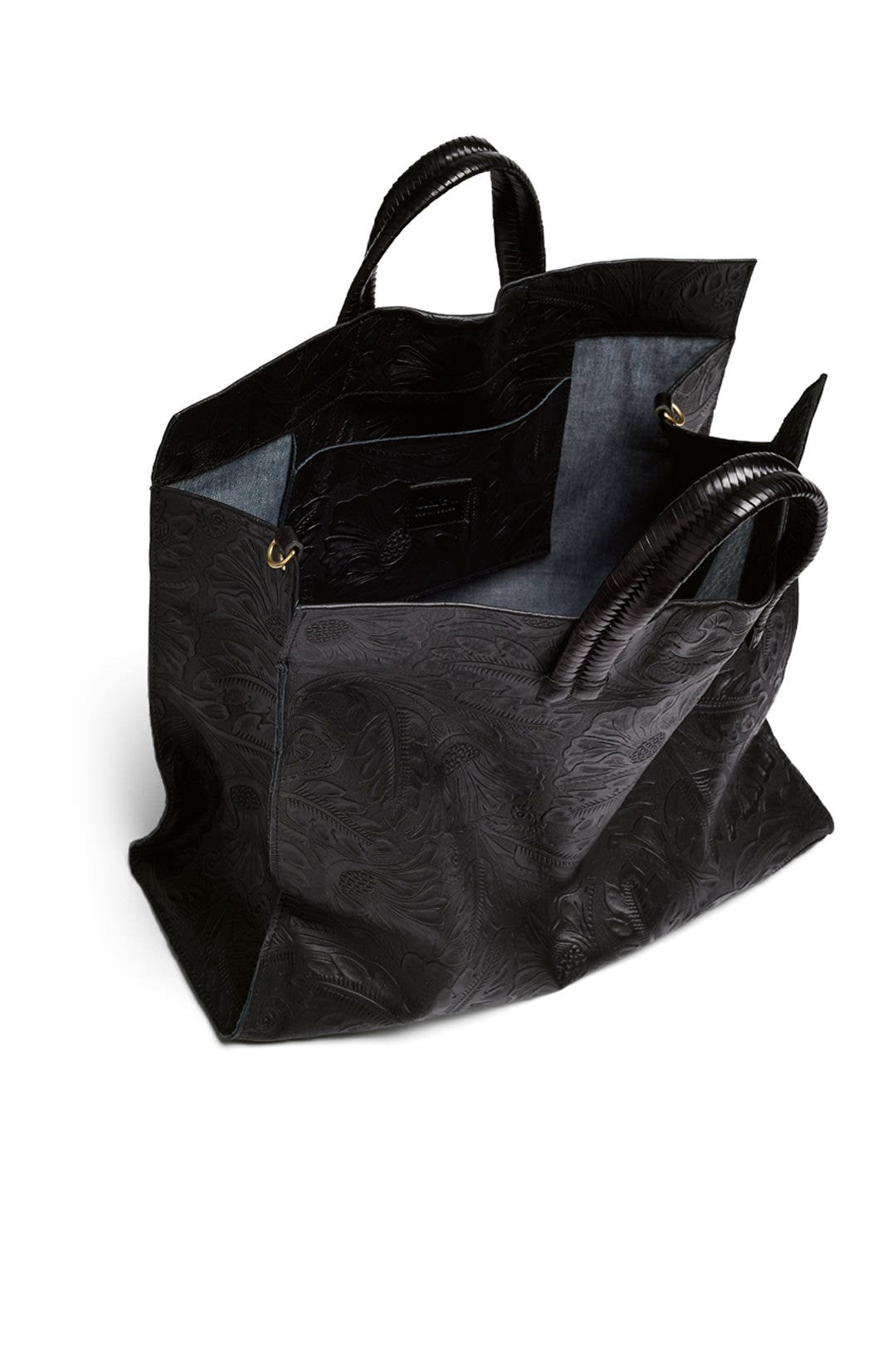 Black Floral Simple Tote by Clare V. 1