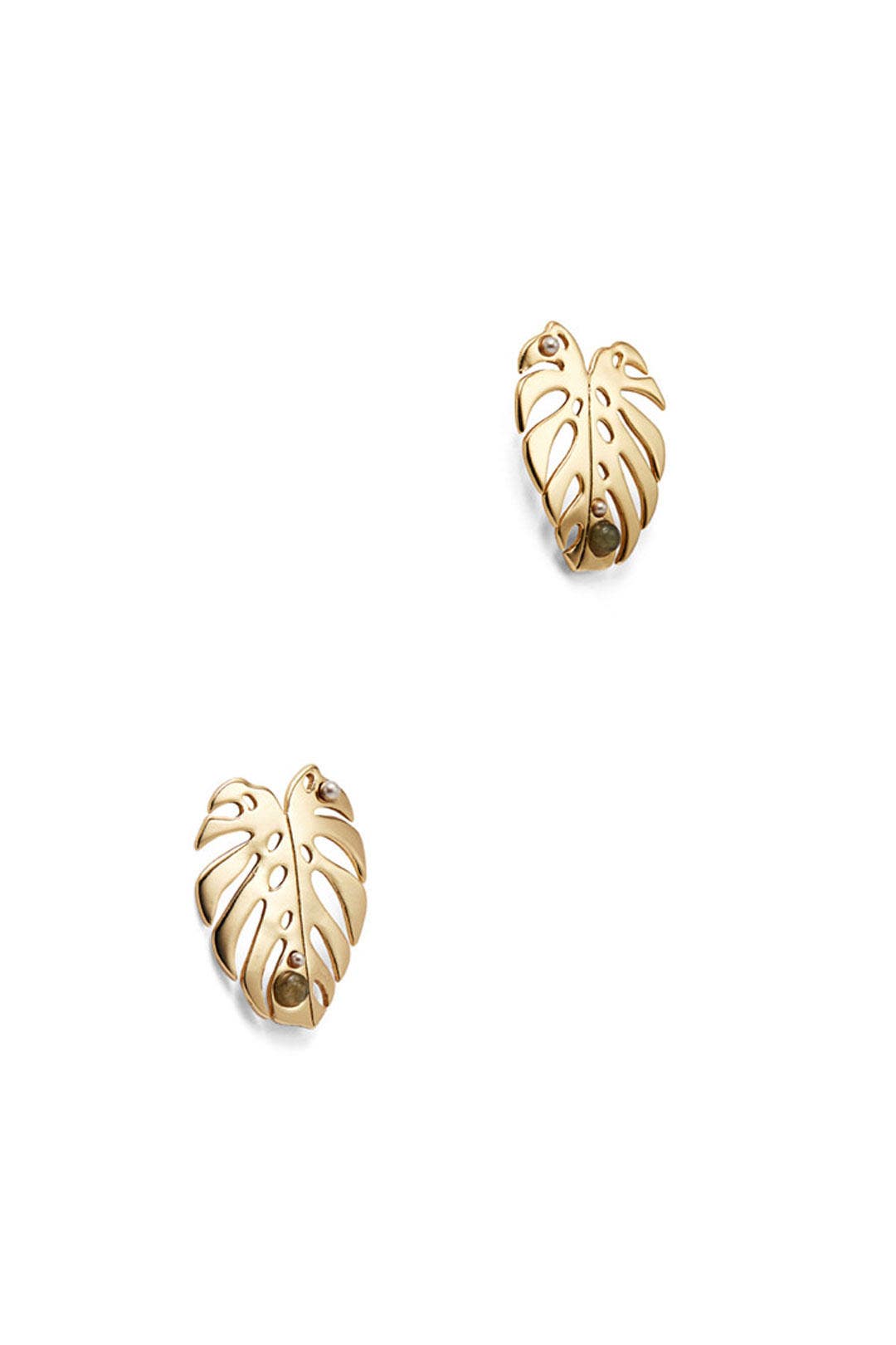 Gold Botanica Stud Earring by Lulu Frost 1