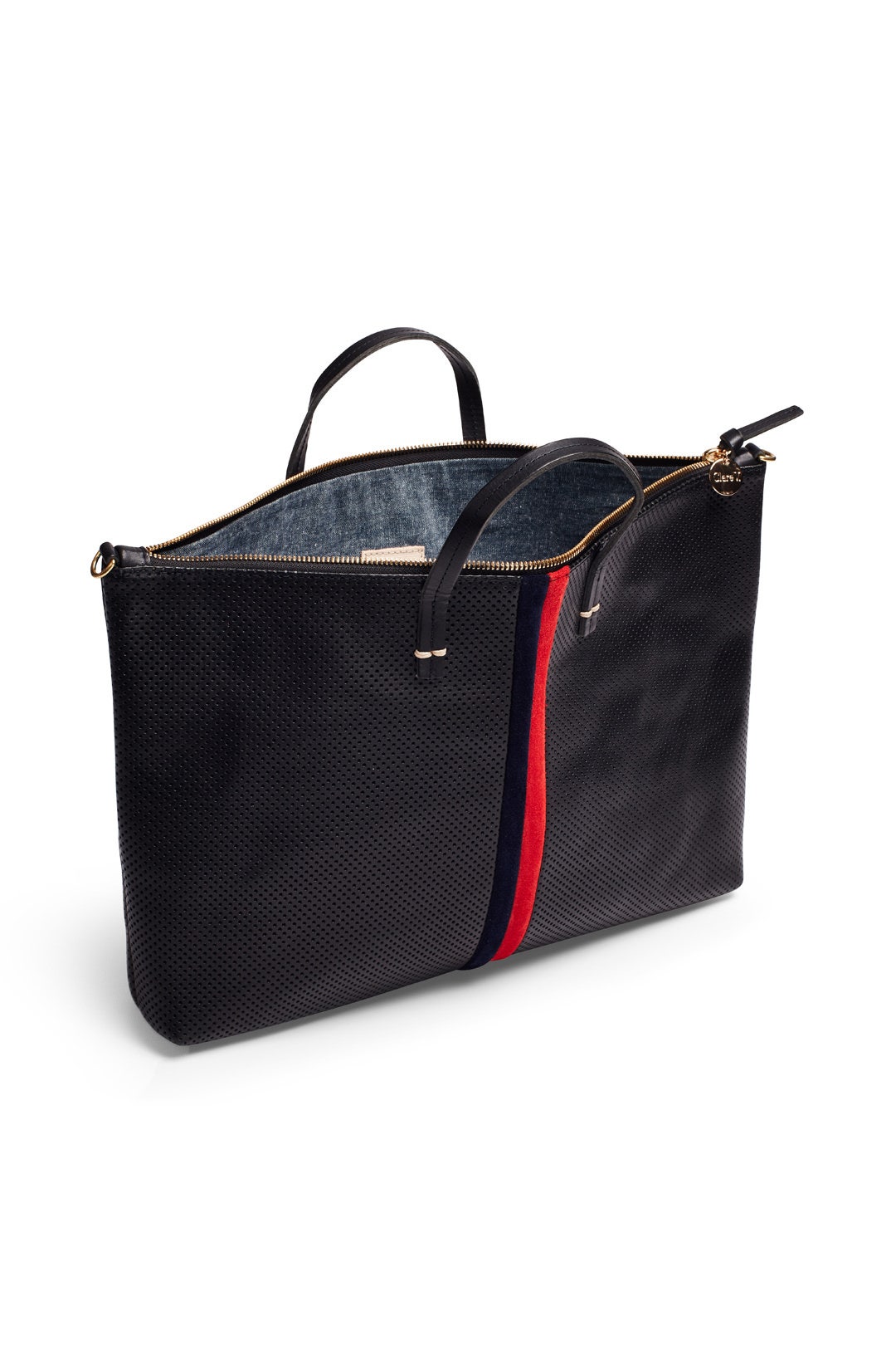 Black Stripe Attache Tote by Clare V. 1