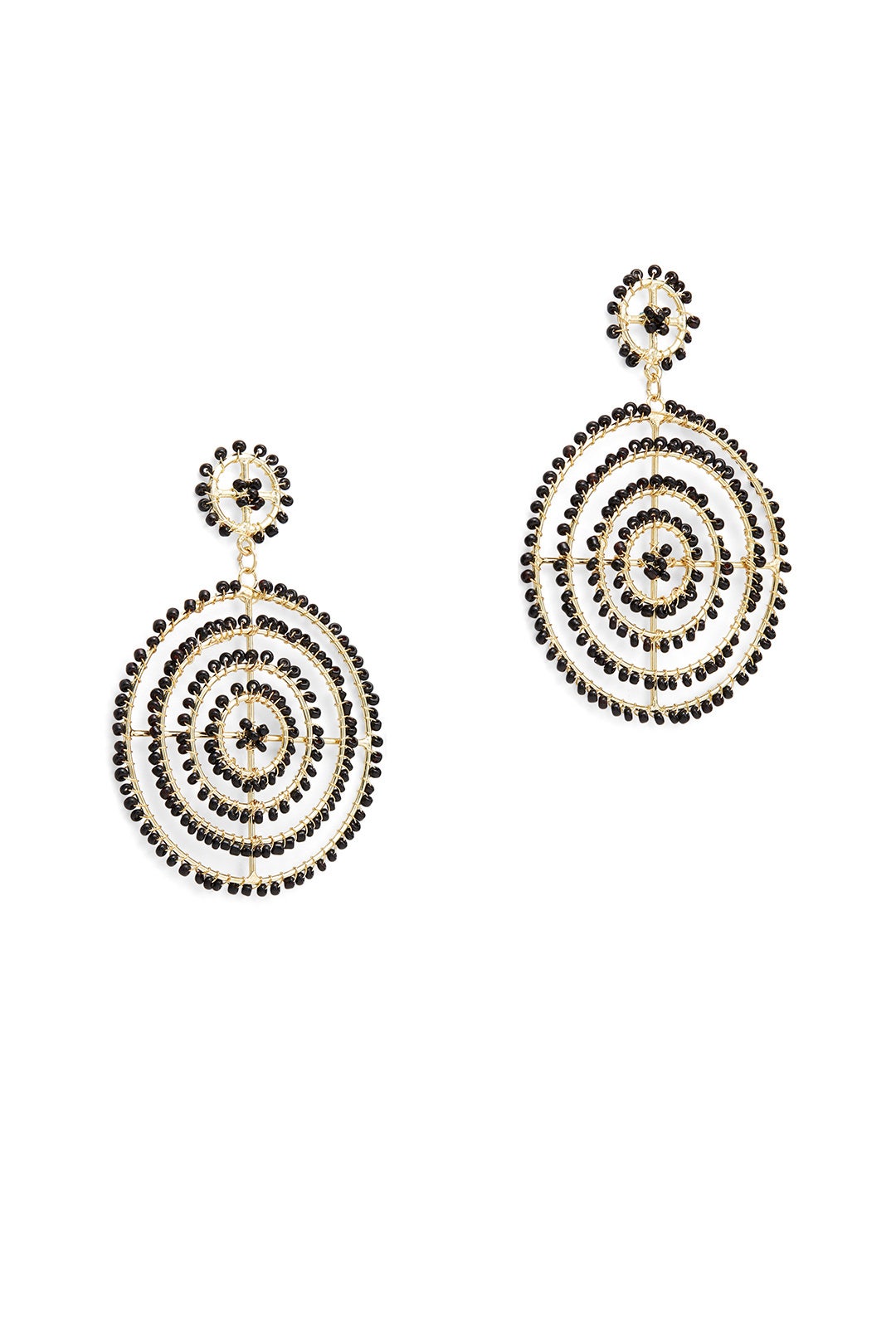 Beaded Circle Drop Earrings by Kenneth Jay Lane 1
