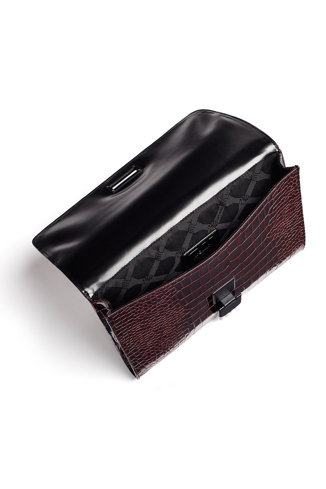 Embossed Nokki Hand Clasp Clutch by Opening Ceremony Accessories 1