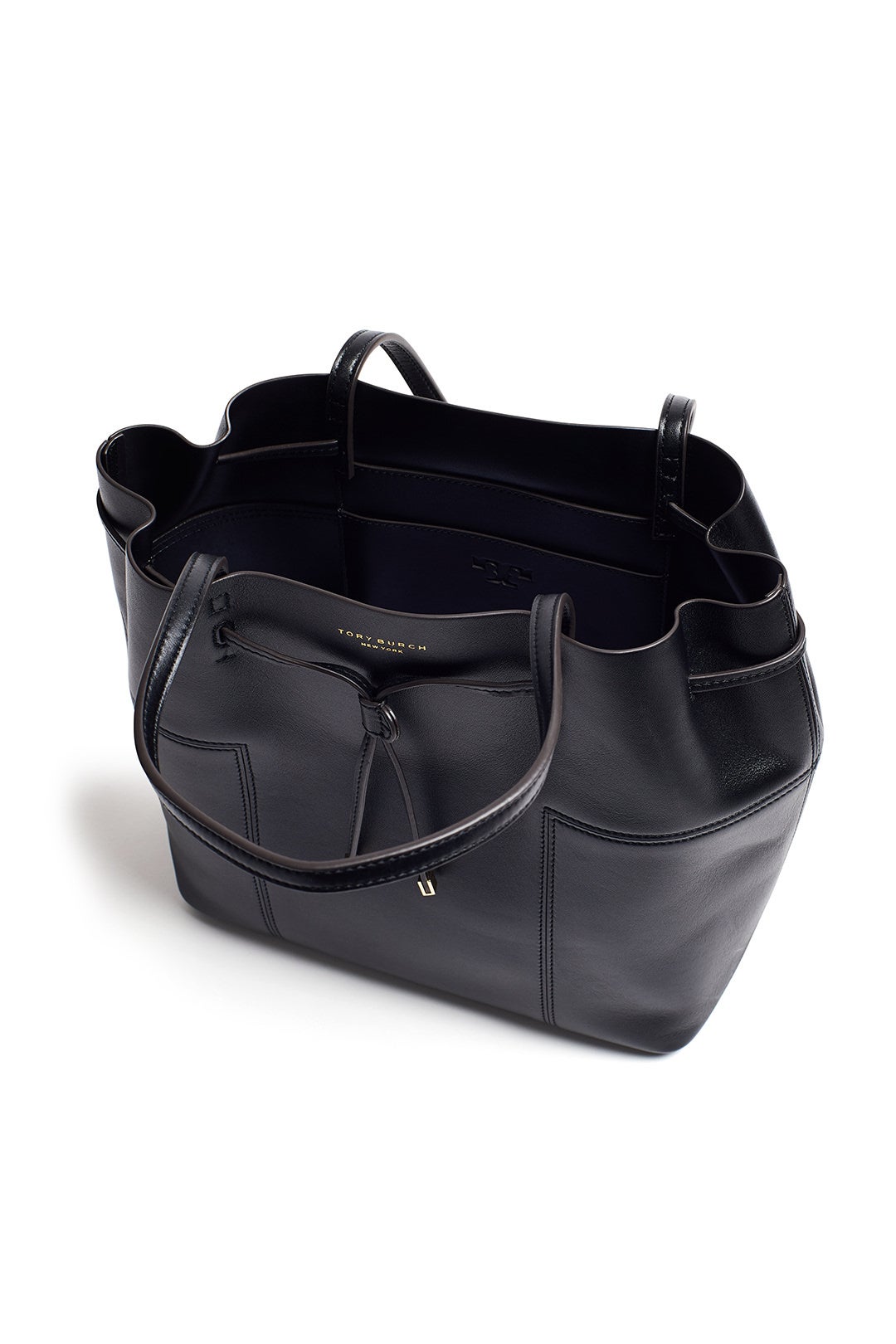 Block-T Drawstring Tote by Tory Burch Accessories 1