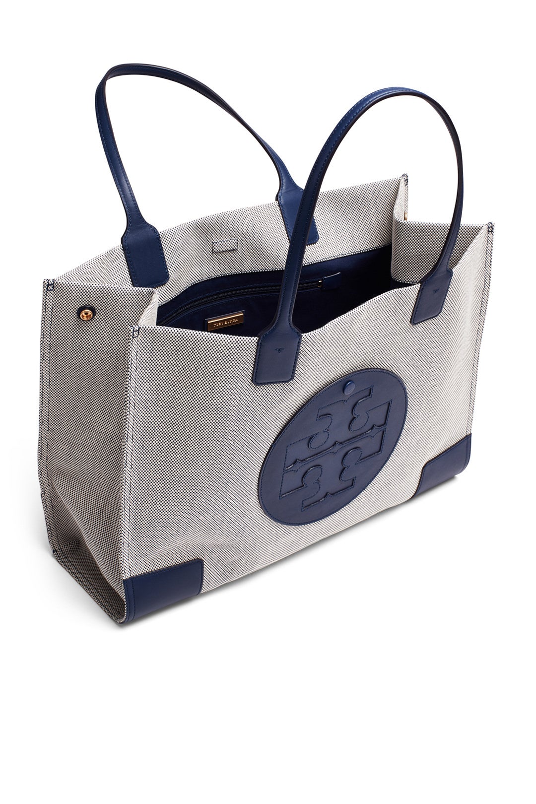Navy Canvas Ella Tote by Tory Burch Accessories 1