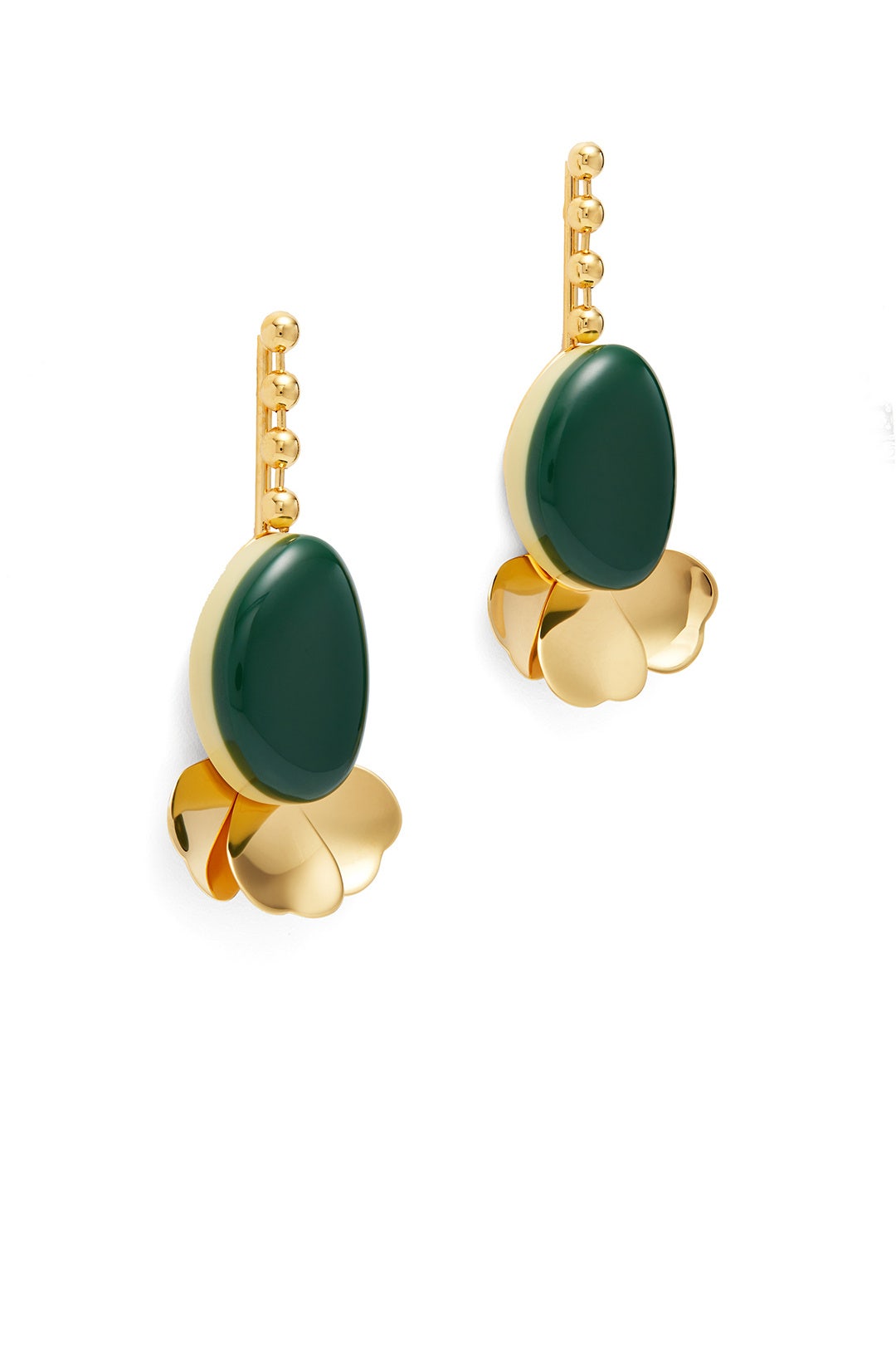 Emerald Flower Earrings by Marni Accessories 1