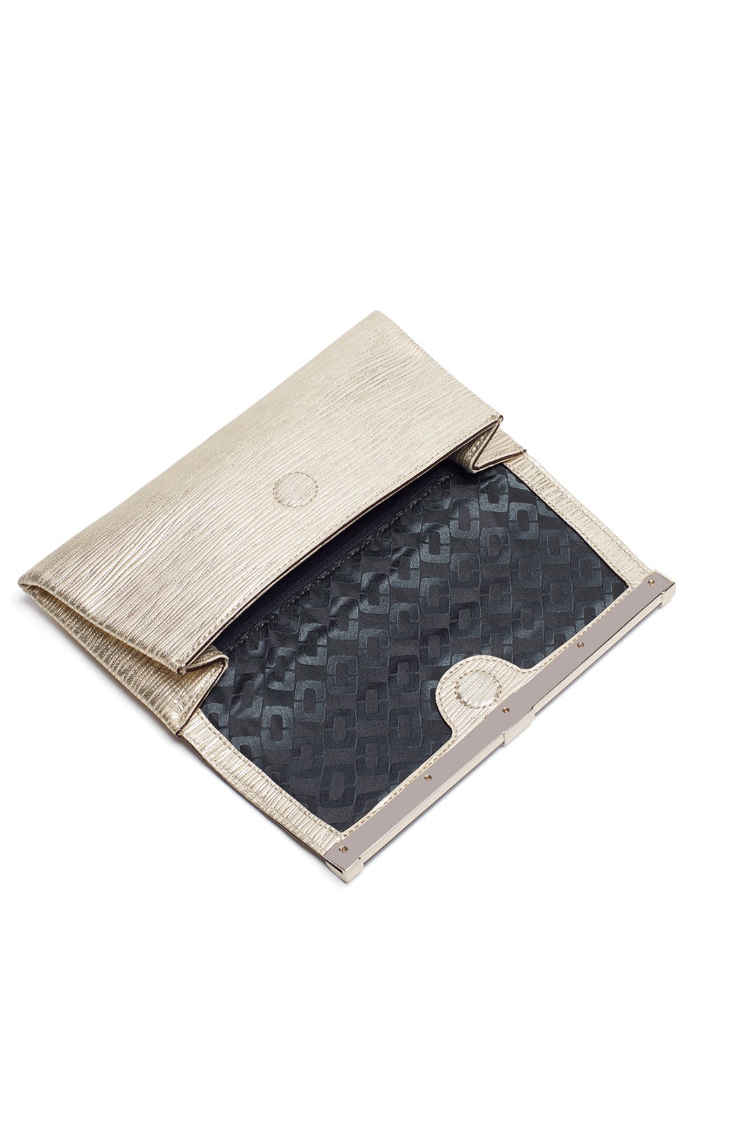 Metallic Twig Leather Clutch by Diane von Furstenberg Handbags 1