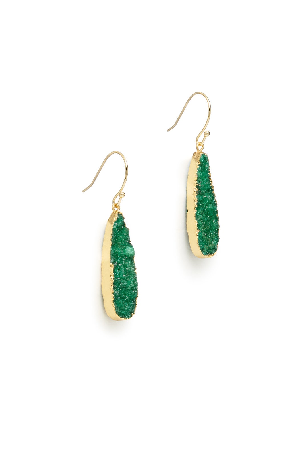 Emily Emerald Green Drusy Drop Earrings by Elise M. 1