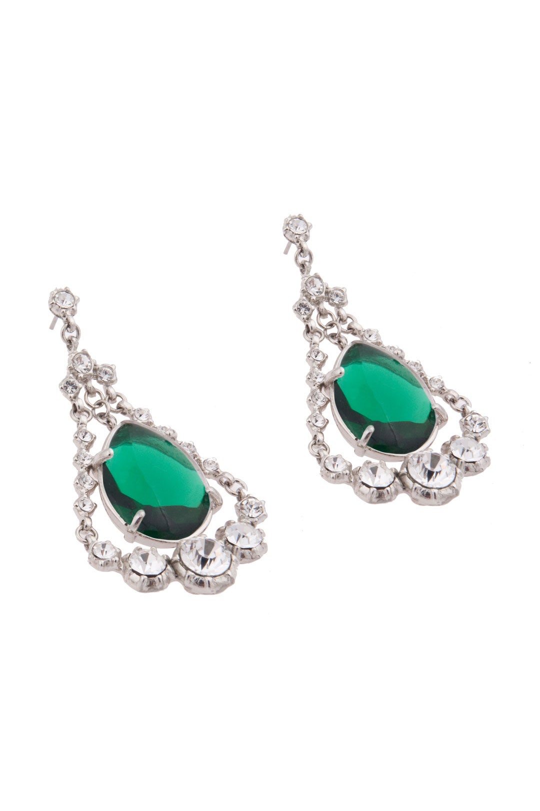 Emerald Eye Chandelier Earrings by Gerard Yosca 1