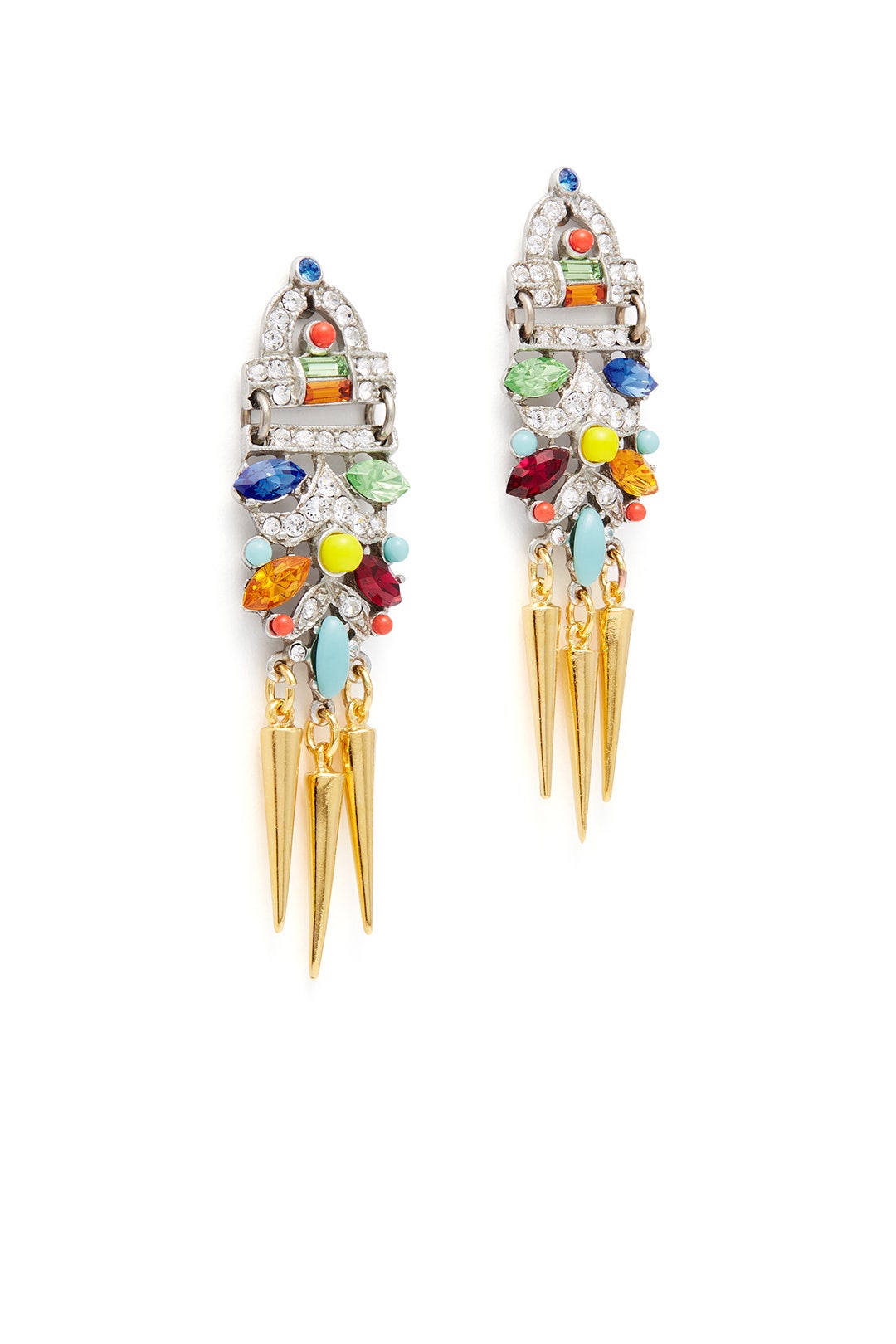 Bright Deco Spike Earrings by Ben-Amun 1
